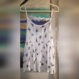 Torrid White Toucan Print Tank Top Never Worn